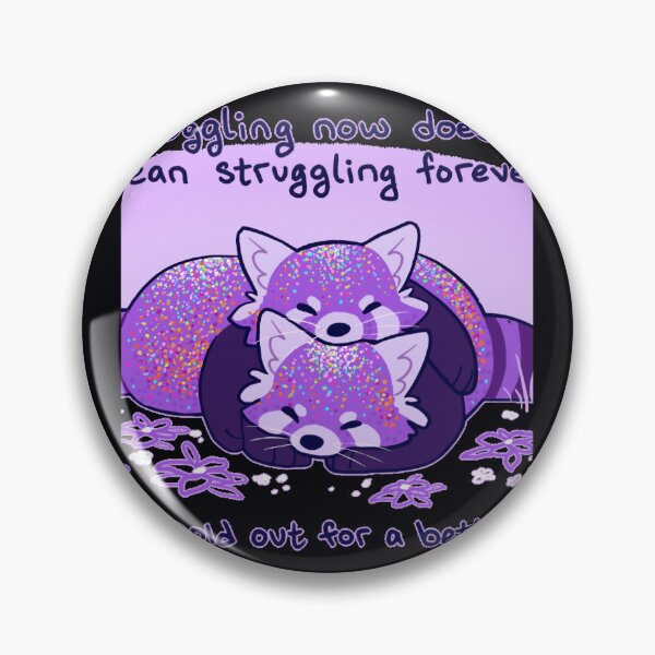 Item preview, Struggling now doesn't mean struggling forever Cuddling Purple Red Pandas 	 	 designed and sold by klpamiwf1.
