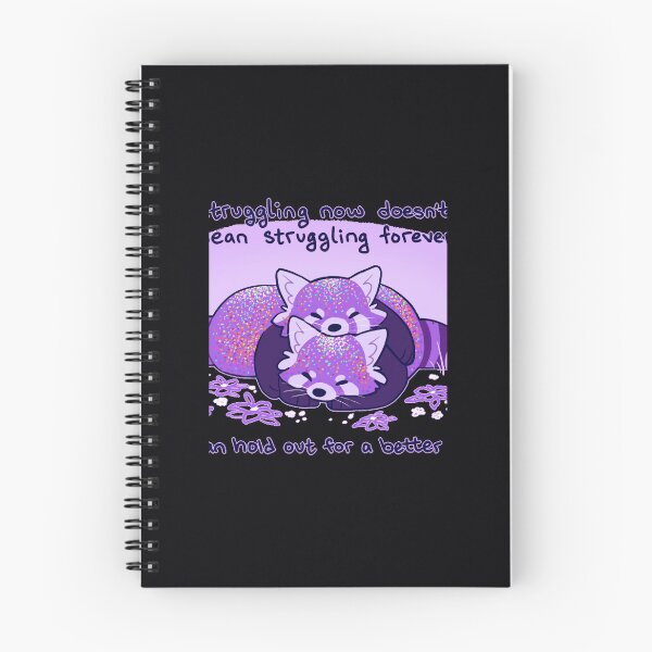 Item preview, Struggling now doesn't mean struggling forever Cuddling Purple Red Pandas 	 	 designed and sold by klpamiwf1.