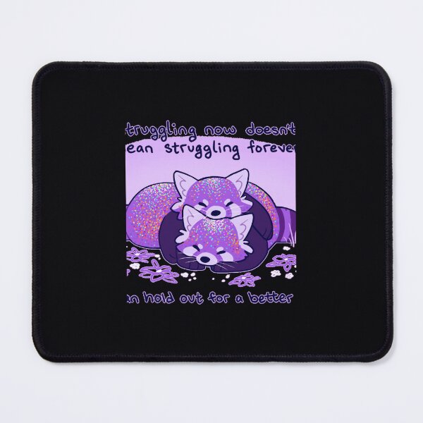 Item preview, Struggling now doesn't mean struggling forever Cuddling Purple Red Pandas designed and sold by klpamiwf1.