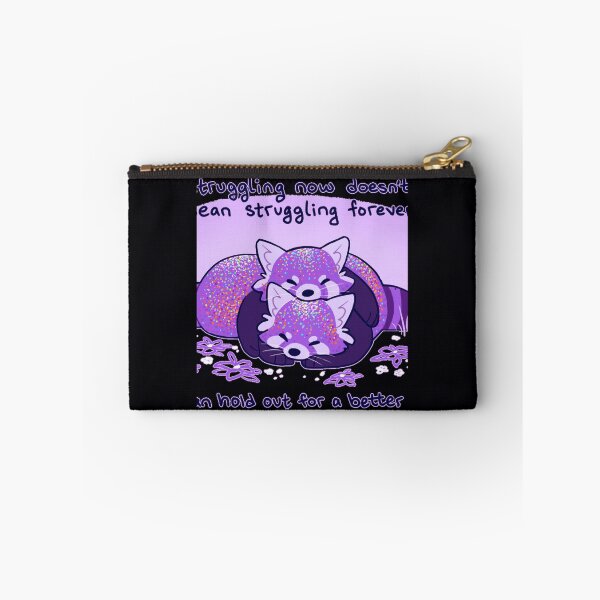 Item preview, Struggling now doesn't mean struggling forever Cuddling Purple Red Pandas 	 	 designed and sold by klpamiwf1.