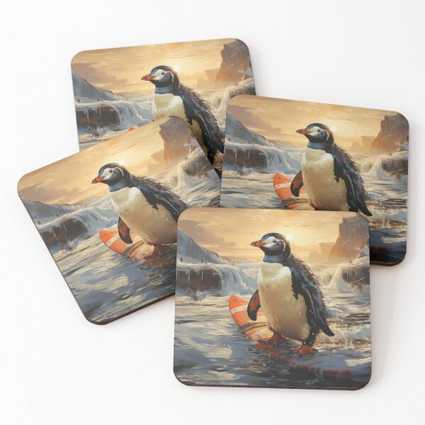 Item preview, penguin on surfboard at south pole designed and sold by sabri84.