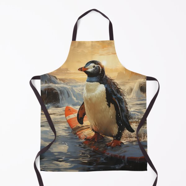 Item preview, penguin on surfboard at south pole designed and sold by sabri84.