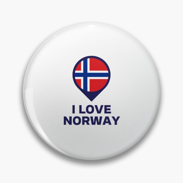Item preview, I love Norway Flag Location Pin designed and sold by Sachithra Munasinghe.