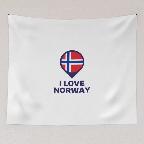 Item preview, I love Norway Flag Location Pin designed and sold by Sachithra Munasinghe.