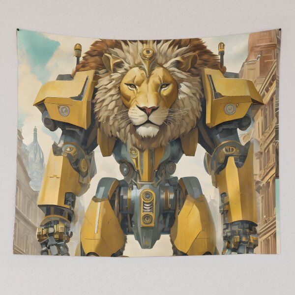 Item preview, Giant Robot Lion Warrior designed and sold by imabbasanwar.
