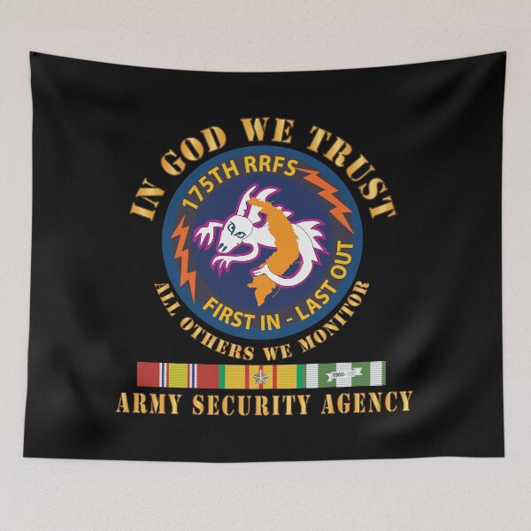 Artikelvorschau, Armee – 176. RRFS – First In Last Out – SSI – In God we Trust – ASA mit VN SVC X 300 entworfen und verkauft von Military Insignia Products.