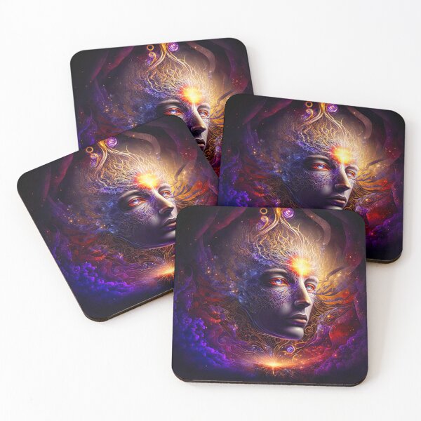Item preview, Engel connected to the universe. Meditating loving face. designed and sold by Caphira.