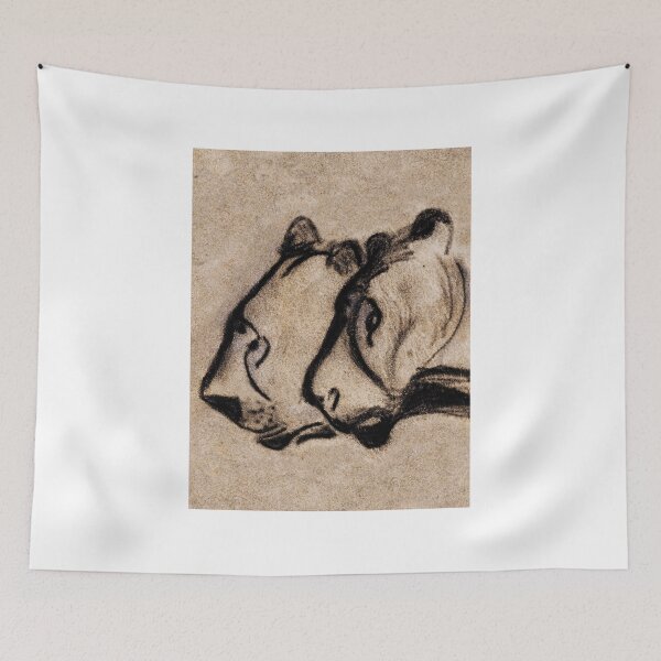 Item preview, two chauvet cave lions - vertical version designed and sold by Weston  Westmoreland.