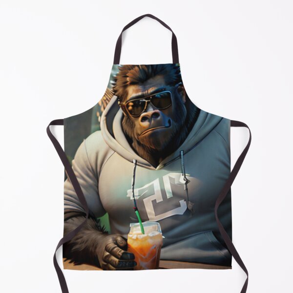 Item preview, a cool gorilla having a cold drink designed and sold by Pelzi100.