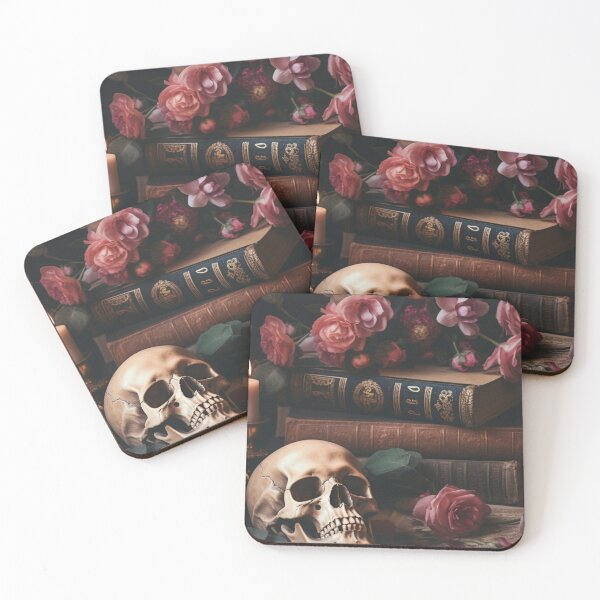 Item preview, Dark Academia Skull & Books designed and sold by Radiant-Art.