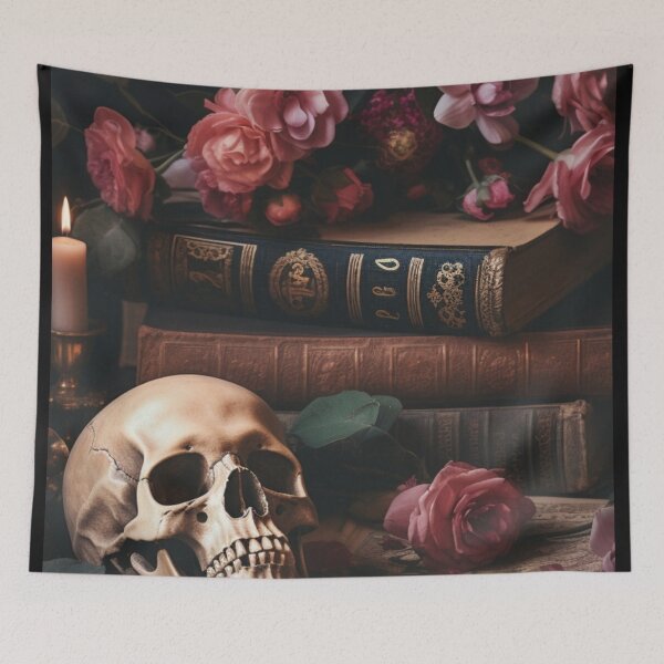 Item preview, Dark Academia Skull & Books designed and sold by Radiant-Art.