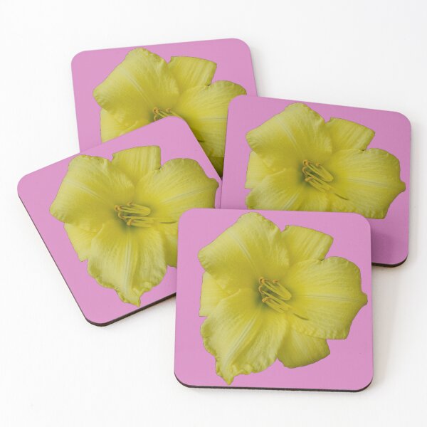 Item preview, Yellow Lily - pink background designed and sold by Louise-Mae.