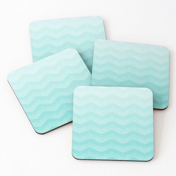 Item preview, Robins Egg Blue  Chevron Ombre designed and sold by coverinlove.