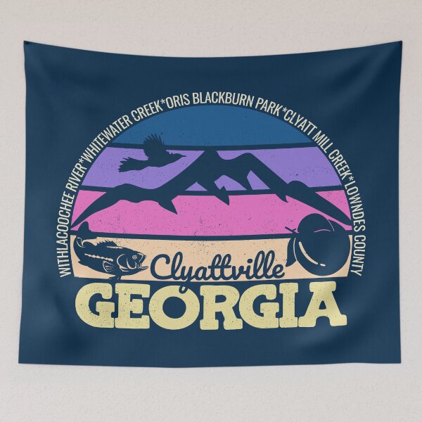 Item preview, Clyattville Georgia Sunset Retro Vintage Local Pride Logo designed and sold by CRHPOD20.