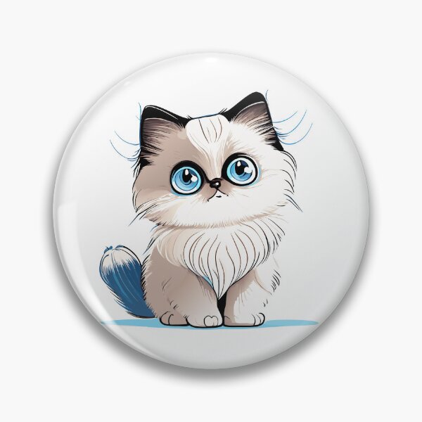 Artikelvorschau, Cute Birman Cat, Room Decor, Art Prints, Cats Art, Art Prints entworfen und verkauft von ArchieDid.