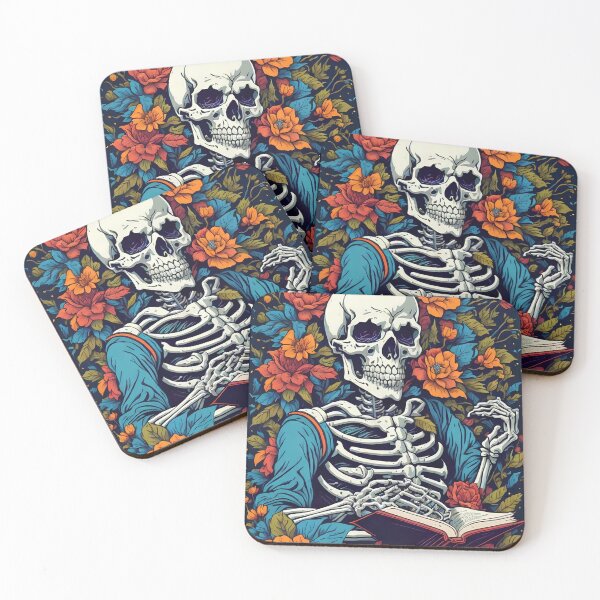 Item preview, Skeleton enjoying its book  designed and sold by Rislam.