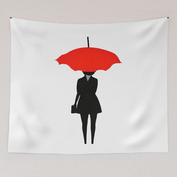Item preview, Lady with red umbrella designed and sold by MikoMate.