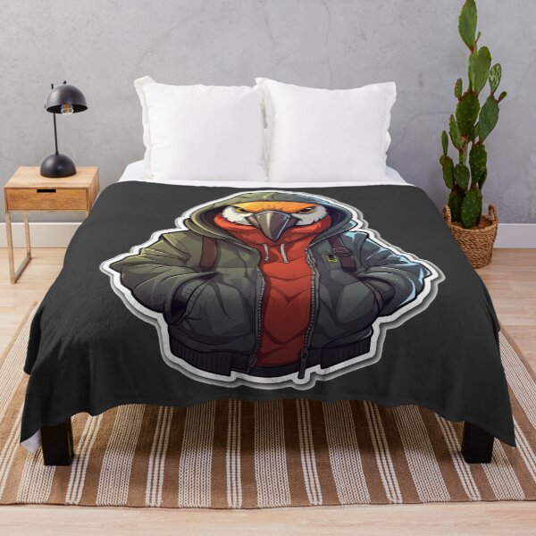 Item preview, Cool Macaw in casual clothing designed and sold by Sidewayanimals.