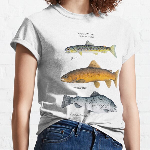 Trout Slayer Gold Print T-Shirt, Trout Fishing Shirt, Trout Shirt, Fishing T-Shirt, Rainbow Trout Shirt, Brown Trout Shirt, Trout Slayer Tee