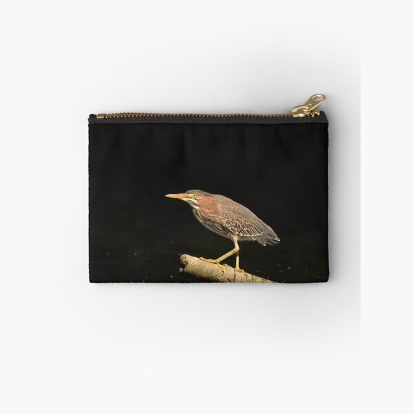 Item preview, Green Heron on a branch with a dark background designed and sold by Birdmanphotos.