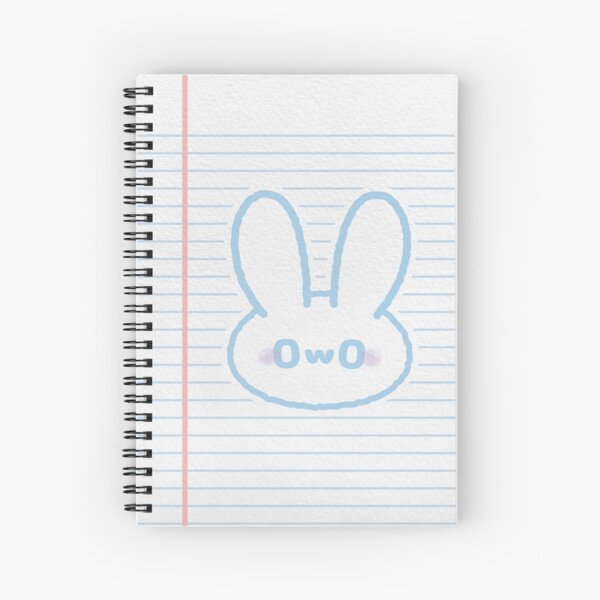 Vista previa del artículo con la obra «OwO Bunny en hojas sueltas», diseñado y vendido por CMYKat.