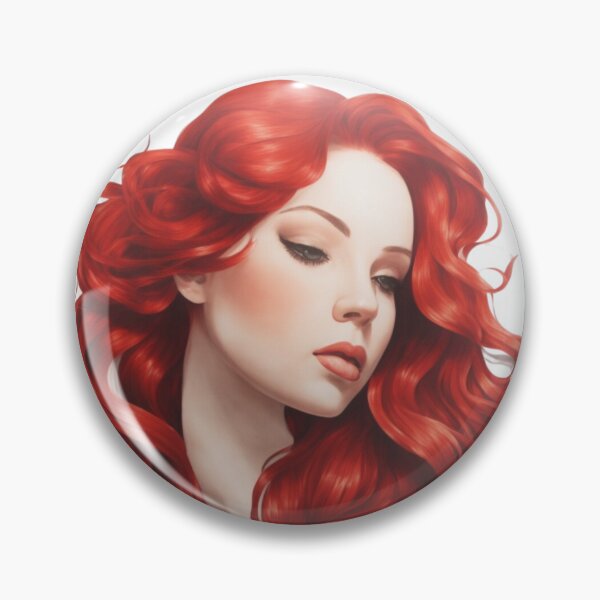 Item preview, Beautiful Red Haired Flowered Ondine designed and sold by SirenasWorld.