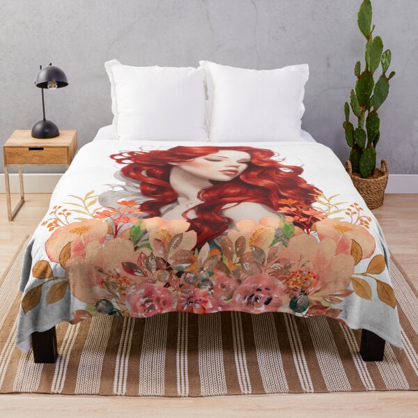 Item preview, Beautiful Red Haired Flowered Ondine designed and sold by SirenasWorld.