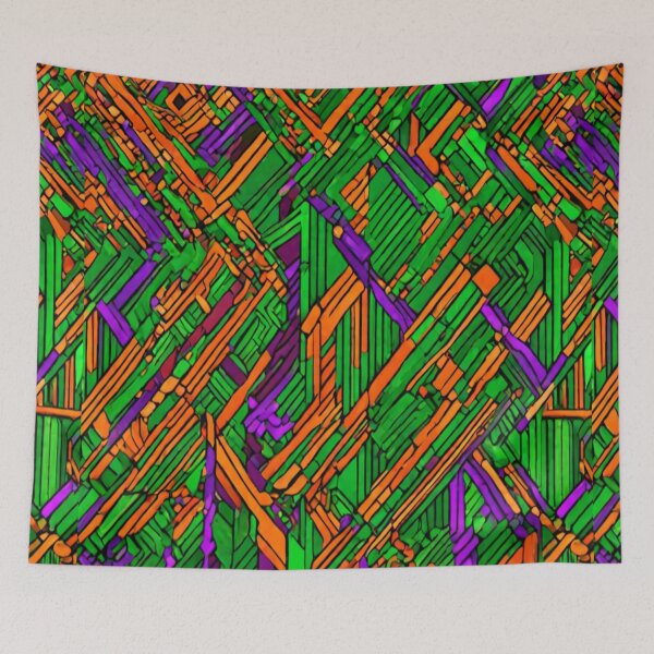 Item preview, multi color orange, purple lines pattern designed and sold by Md Rashid Hasan.