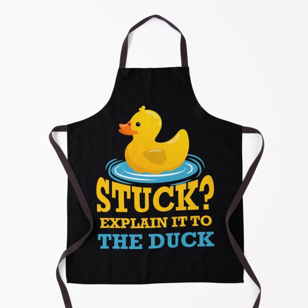 Artikelvorschau, Stuck erklärt es der Ente – Rubber Duck Debugging Stuck Funny Programmer Coder entworfen und verkauft von klpamiwf1.