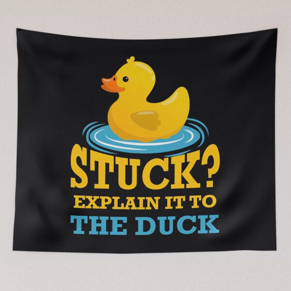 Item preview, Stuck explícaselo al pato - Rubber Duck Debugging Stuck Funny Programmer Coder designed and sold by klpamiwf1.