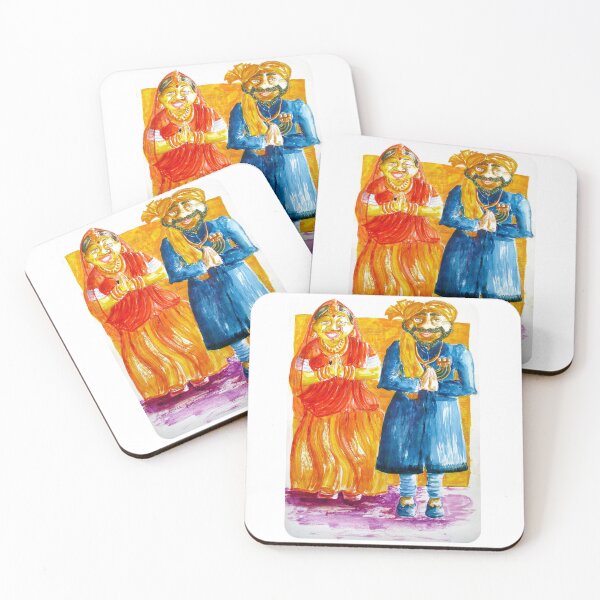 Item preview, Rajasthani Couple designed and sold by MasalaStrokes.