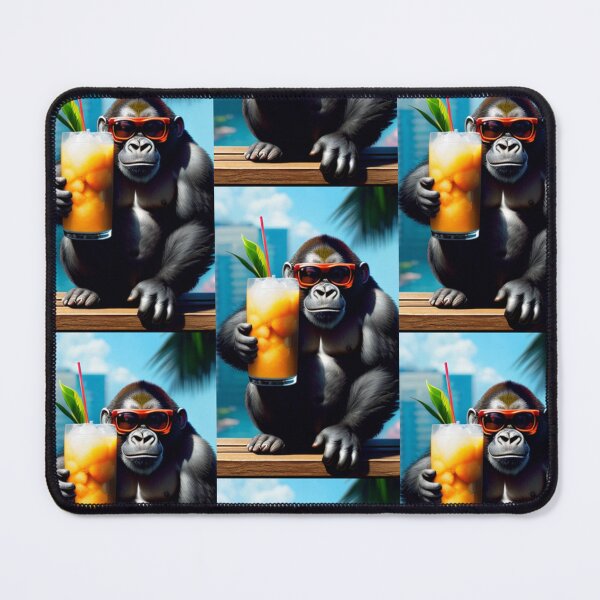 Item preview, a cool gorilla having a cold drink designed and sold by Pelzi100.