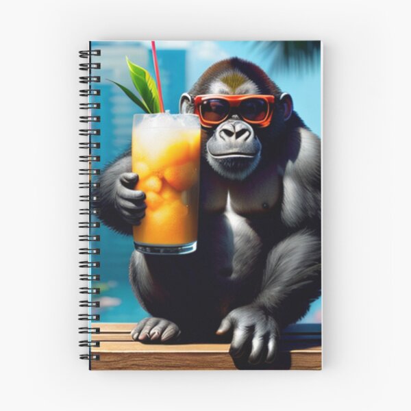 Item preview, a cool gorilla having a cold drink designed and sold by Pelzi100.