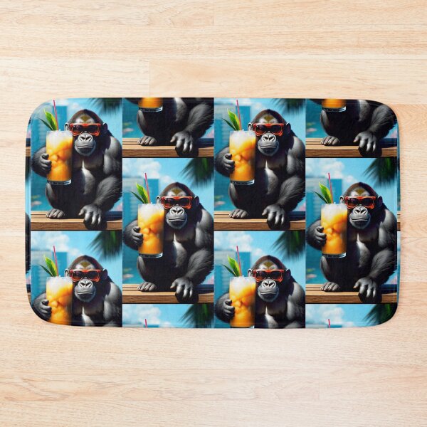 Item preview, a cool gorilla having a cold drink designed and sold by Pelzi100.