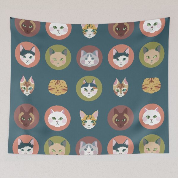 Item preview, Whisker Gang [dark green] designed and sold by Aia UENO design.