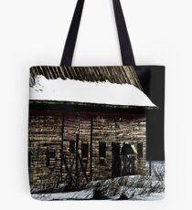 Barn in winter Tote Bag