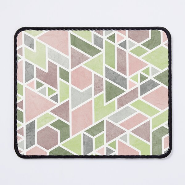Item preview, Stained Glass Geometric Green and Pink designed and sold by EmeraldOwl57.