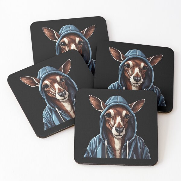 Item preview, Cool Okapi in casual clothing designed and sold by Sidewayanimals.