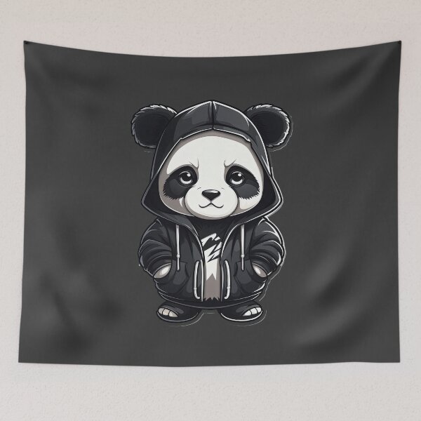 Aperçu de l'œuvre Panda cool dans des vêtements décontractés créée et vendue par Sidewayanimals.