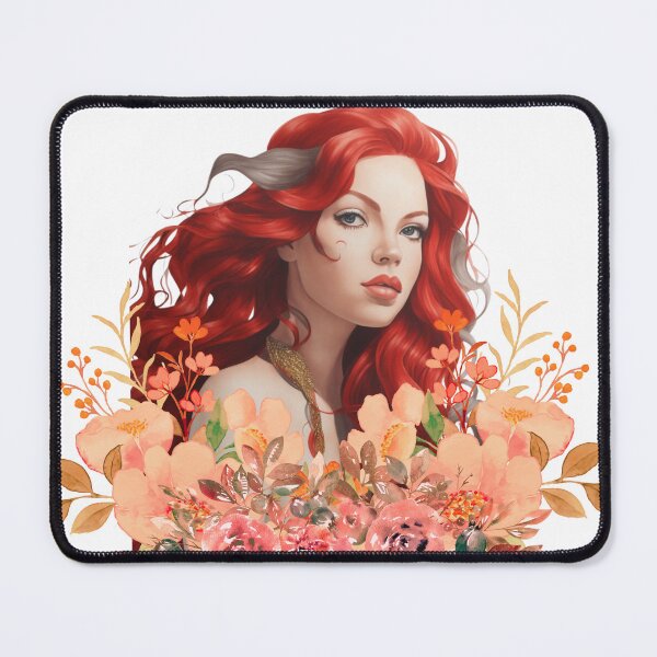 Item preview, Red Haired and Flowered Siren designed and sold by SirenasWorld.