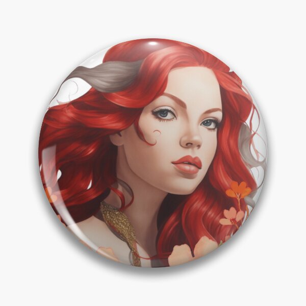 Item preview, Red Haired and Flowered Siren designed and sold by SirenasWorld.