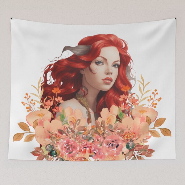 Item preview, Red Haired and Flowered Siren designed and sold by SirenasWorld.