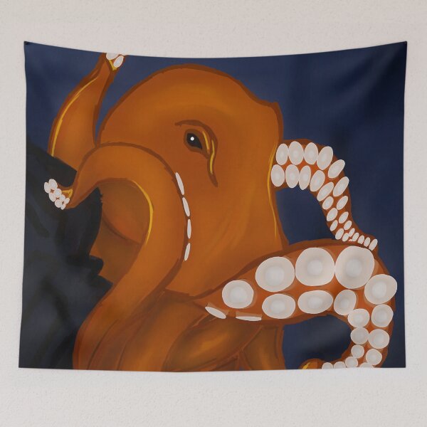 Item preview, octopus in the depths designed and sold by Antoine Marineau Bélanger.