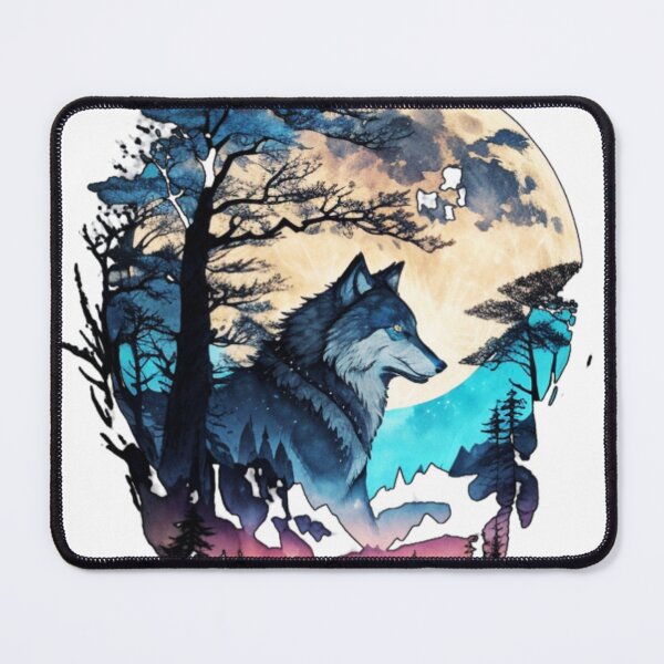 Item preview, Mountain Wolf Dreams, Vibrant Wolf in Majestic Mountains - Embrace the Wild. Explore our Colorful Collection of Nature's Spirit. Howl with Style designed and sold by irosh madushan.