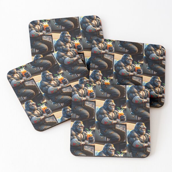 Item preview, a cool gorilla sitting in a bar designed and sold by Pelzi100.