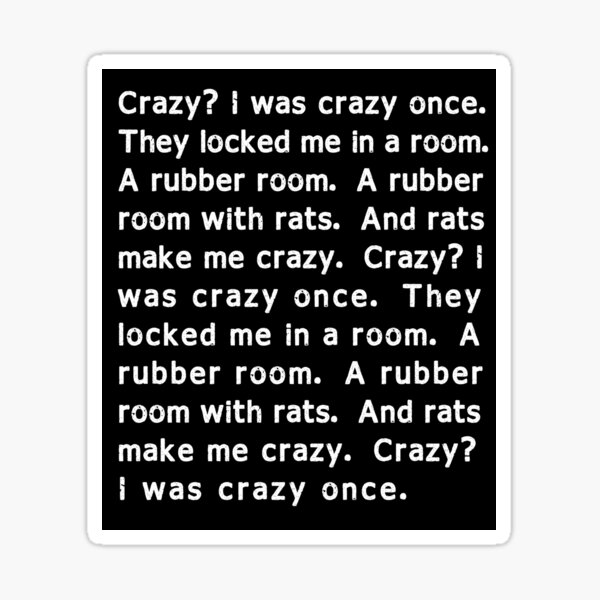 Crazy? I Was Crazy Once Svg, A Rubber Room With Rats Svg, And Rats Make Me  Crazy Svg, Funny Meme Svg