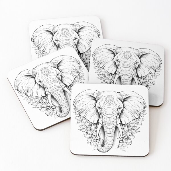 Item preview, Elephant head graphics designed and sold by HistHero.
