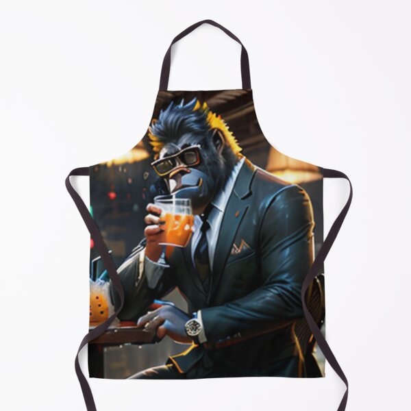Item preview, a cool gorilla with a suit having a drink designed and sold by Pelzi100.