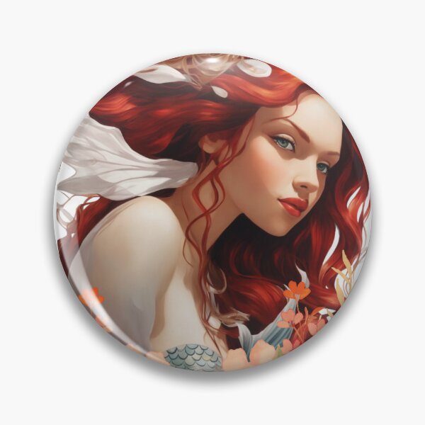 Item preview, Redhead Flowered Sirena designed and sold by SirenasWorld.