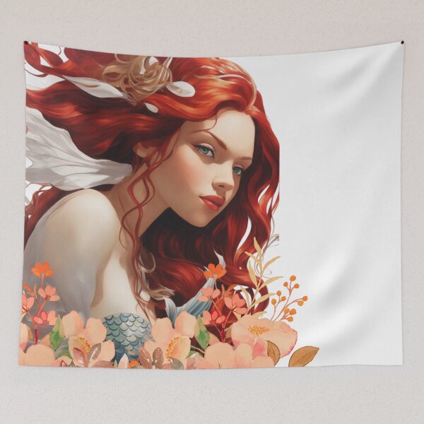 Item preview, Redhead Flowered Sirena designed and sold by SirenasWorld.